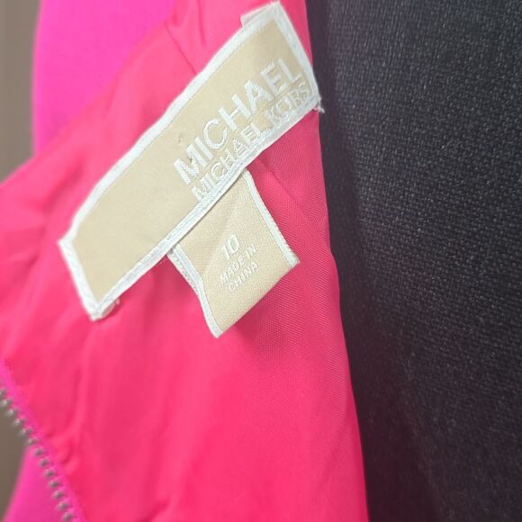 Michael Kors Hot Pink Peplum Blouse - Picture 13 of 16